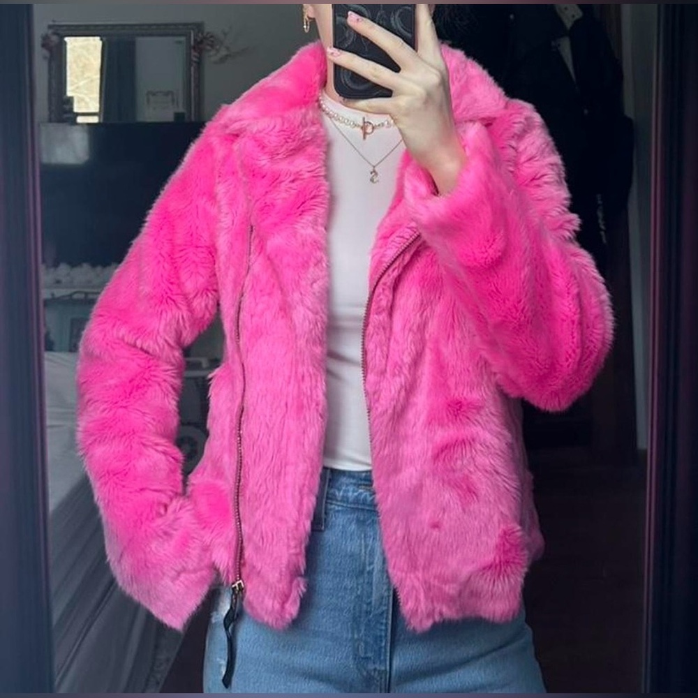 Juicy Couture Vibrant Pink Teddy Jacket - Picture 1 of 5